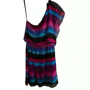 City Triangles Women's One Shoulder Multicolor Dress Size‎ S